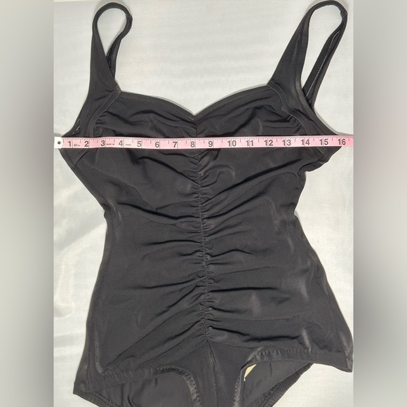 Women’s Black Swimsuit with Front Control Panel, size 12 - Picture 8 of 10